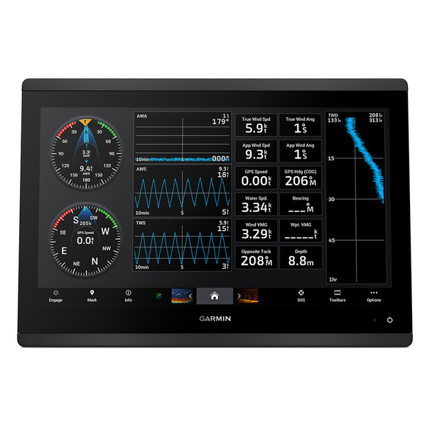 Garmin GPSMAP 1623 Chartplotter with High-Resolution IPS Display and Advanced Connectivity