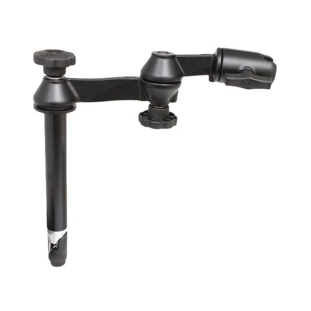RAM Mounting Systems Double Swing Arm with 8-Inch Male Tele-Pole - No Ball Base