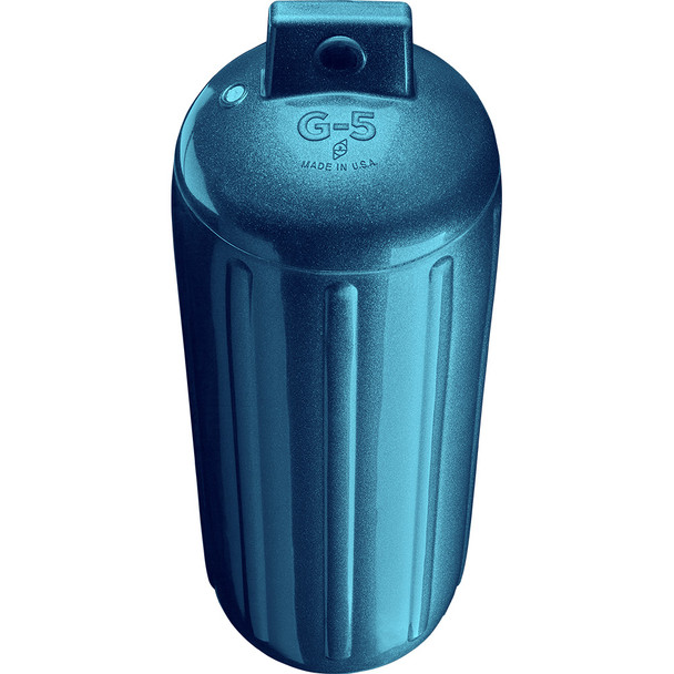 Polyform U.S. G-5 Twin Eye Fender 8.8 x 26.8 inches in Metallic Blue for Boat Protection