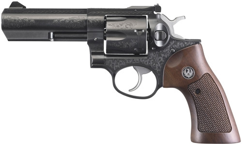Ruger GP100 Deluxe 4-Inch Engraved Revolver in 357 Magnum / 38 Special