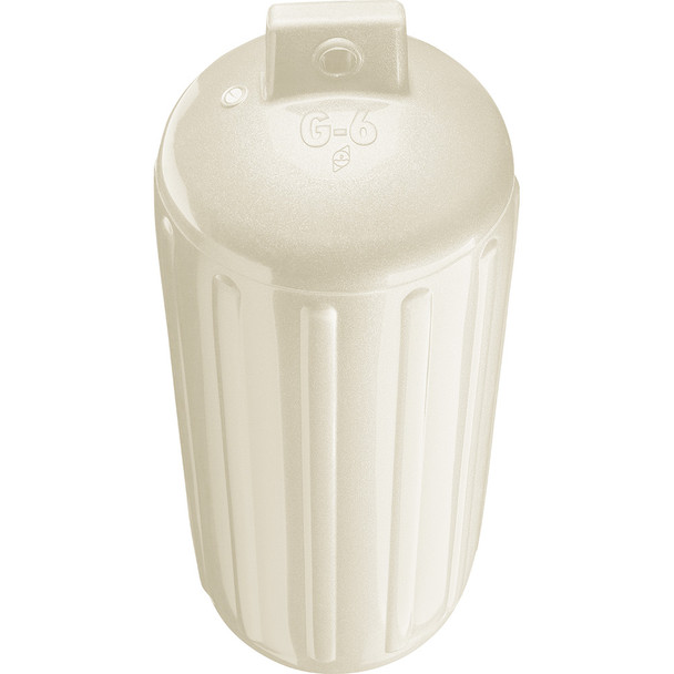 Polyform U.S. G-6 Twin Eye Fender 11 x 30 inches - Metallic White