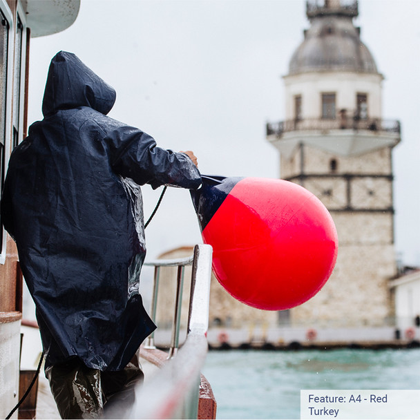 Polyform U.S. A-3 Buoy 17-inch Diameter Red for Heavy Seas and Marine Marking