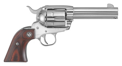 Ruger Vaquero .357 Magnum with 4-5/8-inch Barrel - Stainless Finish and Hardwood Grips