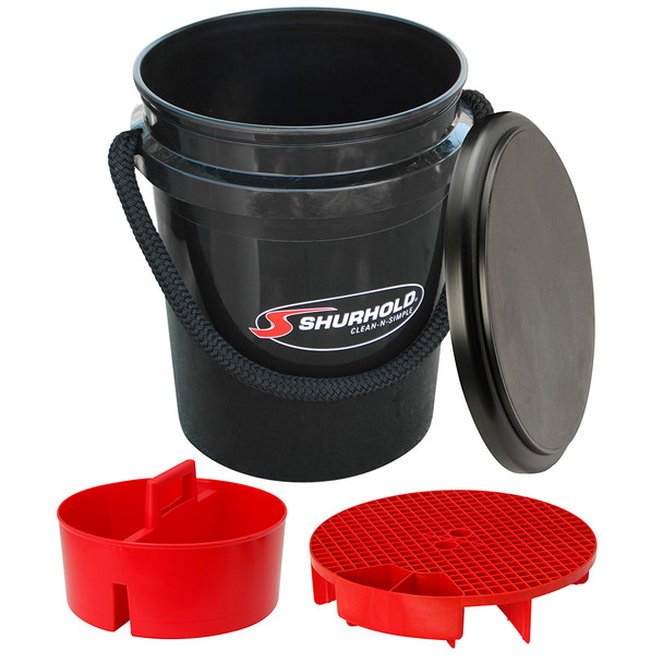 Shurhold One Bucket Kit - 5 Gallon Black for Cleaning and Organization