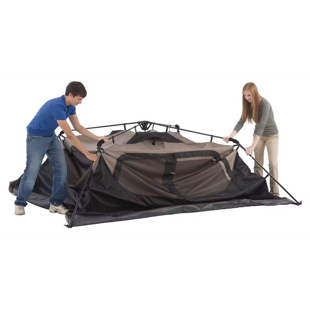 Coleman 6-Person Instant Cabin Tent in Black with Fast Setup and WeatherTec System