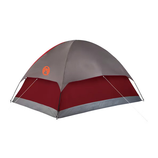 Coleman Flatwoods II 4-Person Lightweight Dome Camping Tent - Red