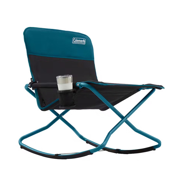 Coleman Cross Rocker Outdoor Rocking Chair Ocean – Comfortable Portable Garden and Patio Seating