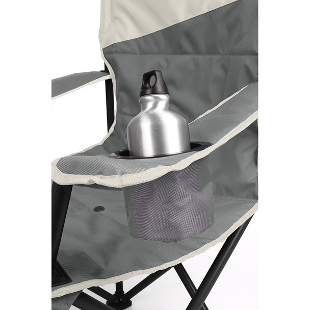 Coleman Big & Tall Quad Camping Chair in Grey with 600-Pound Capacity