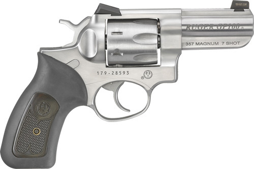 Ruger GP100 .357 Magnum 3-Inch Stainless Revolver with Rubber Grips