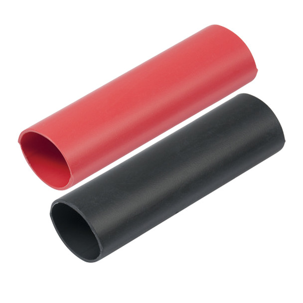 Ancor Heavy Wall Heat Shrink Tubing – 3/4 inch x 3 inch, 2-Pack, Black and Red