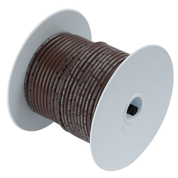 Ancor Brown 10 AWG Tinned Copper Wire - 100 Feet for Marine and Electrical Applications