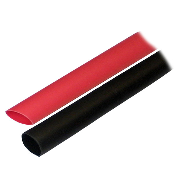 Ancor 305602 Adhesive Lined Heat Shrink Tubing (ALT) - 1/2 Inch x 3 Inch, Black and Red, 2-Pack