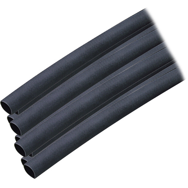 Ancor 303124 Adhesive Lined Heat Shrink Tubing, 1/4 inch x 12 inches, 10-Pack, Black
