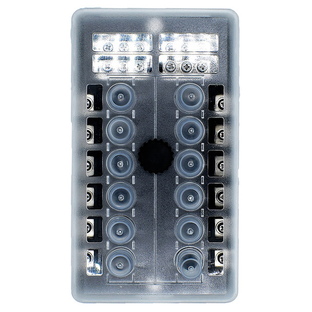Bluewater 12-Position Beaker Block with Cover - Marine-Grade Circuit Breaker Panel