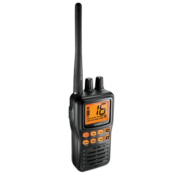 Uniden MHS75 Handheld VHF Marine Radio with Submersible Design and Li-Ion Battery