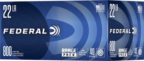 Federal 22LR 40 Grain Lead Round Nose Ammunition - 800 Rounds per Box