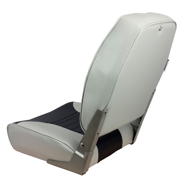 Springfield Marine High Back Multi-Color Folding Seat - Grey/Charcoal