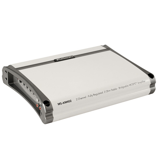 Fusion MS-AM402 2-Channel Marine Amplifier – 400W Power for Boats and Marine Audio Systems