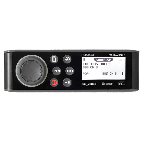 Fusion MS-RA70NSX Marine Stereo with Bluetooth, AM/FM, SiriusXM, and Dual Zone Control