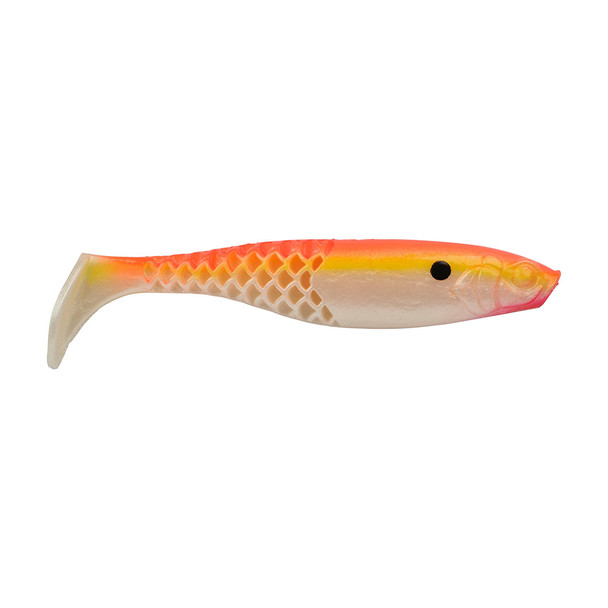 Berkley PowerBait Paddlin' PowerStinger 4.25-Inch Fireball - Durable Swimbait Trailer