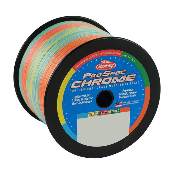 Berkley Prospec Chrome 50lb 3500yd Meted Braid for Saltwater Trolling and Electric Reels
