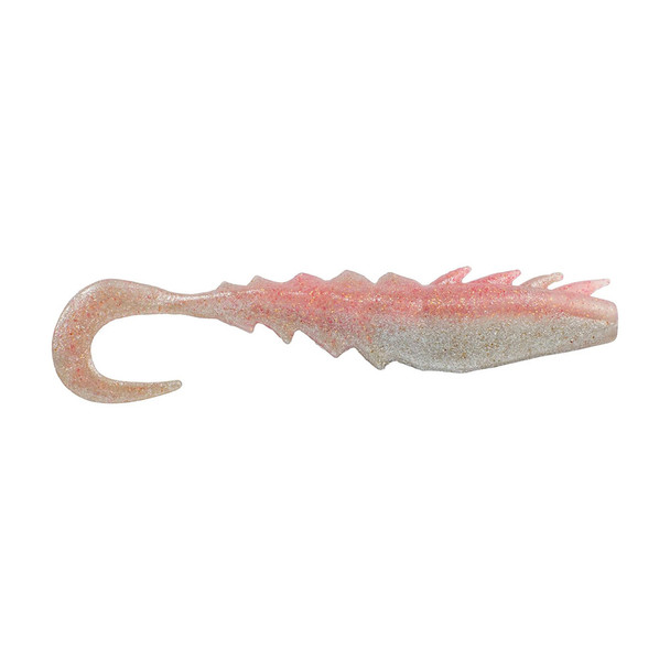 Berkley Gulp! Saltwater Nemesis Prawn Curl Tail - 5 Inch Flamingo Chrome