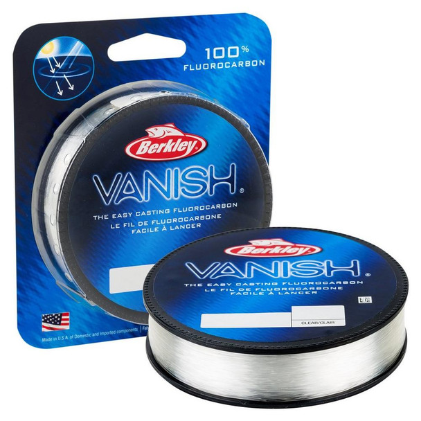 Berkley Vanish Fluorocarbon Line 17lb Test, 250 Yards, Clear