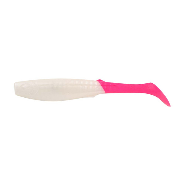 Berkley Gulp! Paddleshad 4-Inch Pearl White and Pink Soft Bait for Inshore Fishing
