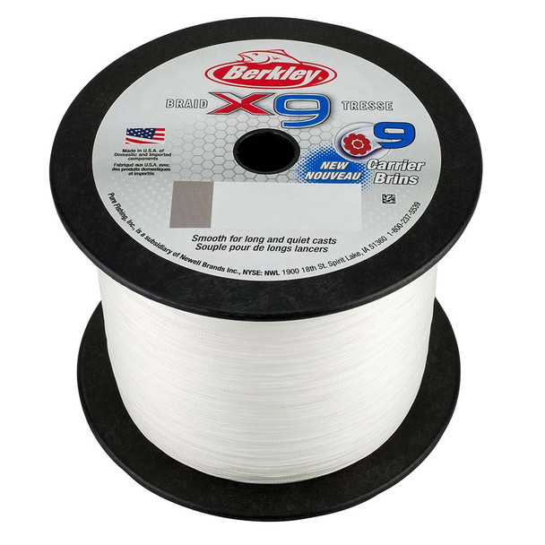 Berkley X9 Braid Crystal Monofilament Line, 30 lb Test, 2188 Yards - Model X9BBK30-CY