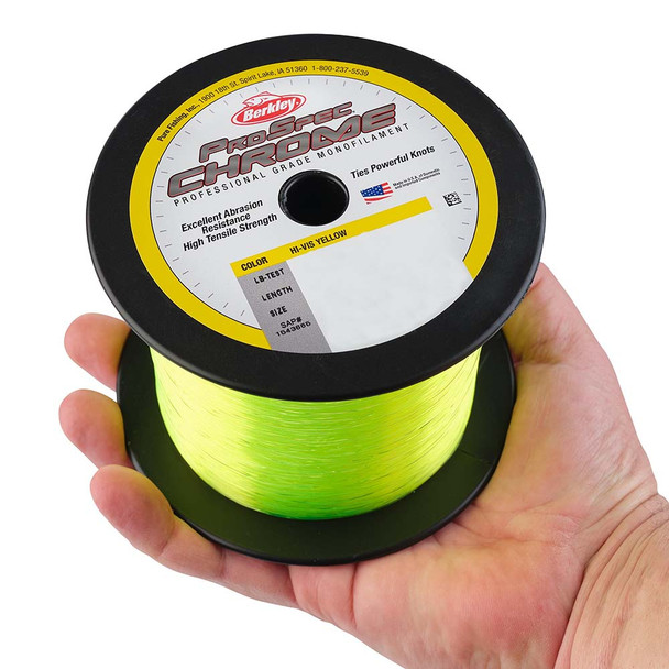 Berkley ProSpec Chrome Hi-Vis Yellow Monofilament Line, 20 lb Test, 1000 Yards - PSC1B20-HVY