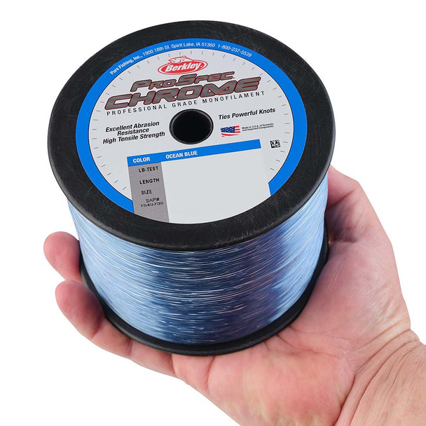 Berkley ProSpec Chrome Ocean Blue Monofilament Line – 40 lb Test, 1000 Yards