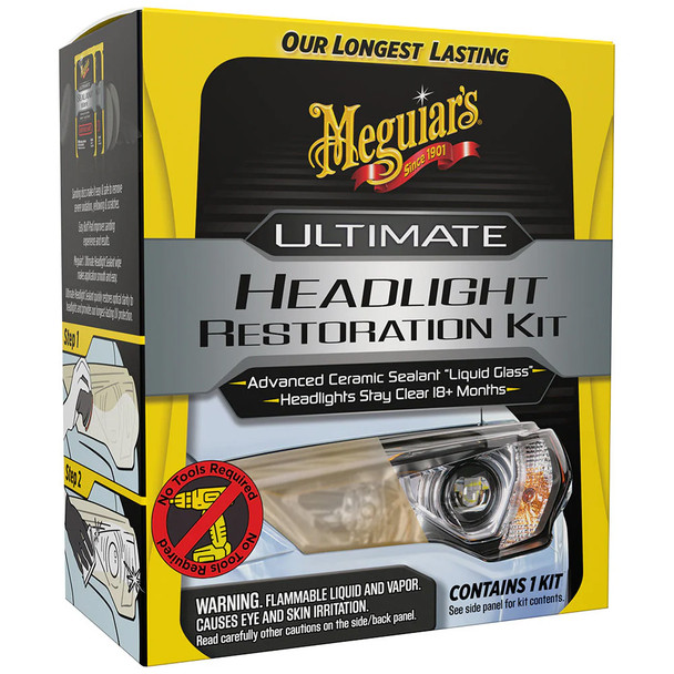Meguiar's Ultimate Headlight Restoration Kit G2990SRP – Clear, Protect, and Restore Cloudy Headlights