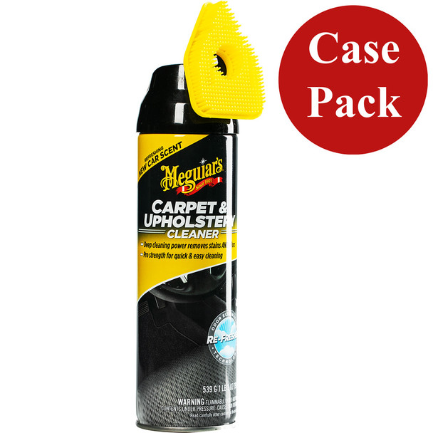 Meguiar's Carpet & Upholstery Cleaner - 19oz. Case of 6 for Deep Stain and Odor Removal