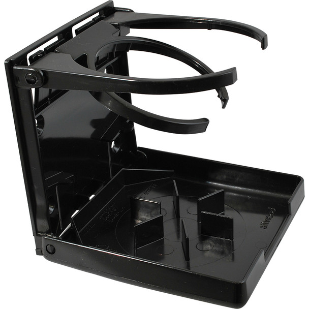 Attwood Marine Fold-Up Drink Holder - Dual Ring Black (Part No. 2445-7)