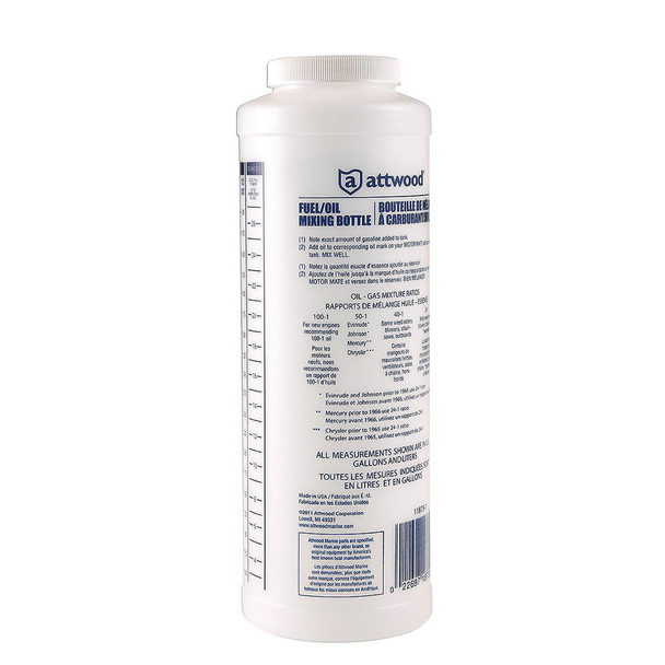 Attwood Marine Fuel and Oil Mixing Bottle Part 11873-1