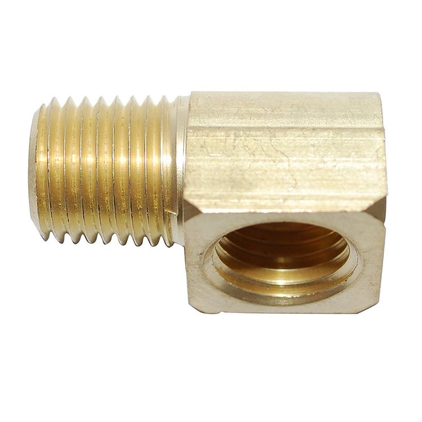 Attwood Marine Universal 90 Degree Brass Elbow - 1/4" NPT to 1/4" NPTF