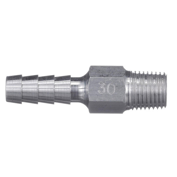 Attwood Marine Universal Aluminum Fuel Hose Fitting - 1/4" NPT x 3/8" Barb with Anti-Siphon Valve