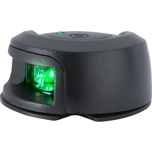Attwood Marine LightArmor Deck Mount Navigation Light - Black Composite Starboard (Green) - 2 Nautical Miles