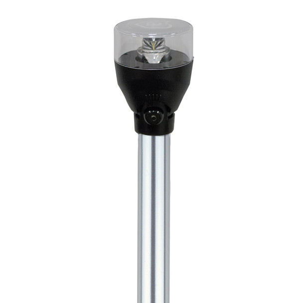 Attwood Marine LED All Around Light with 36-Inch Pole - Bright White Marine Navigation Light