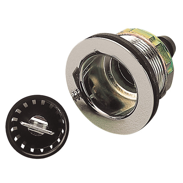 Sea-Dog Sink Drain with Strainer for 2-Inch Openings - 5/8-Inch Barb