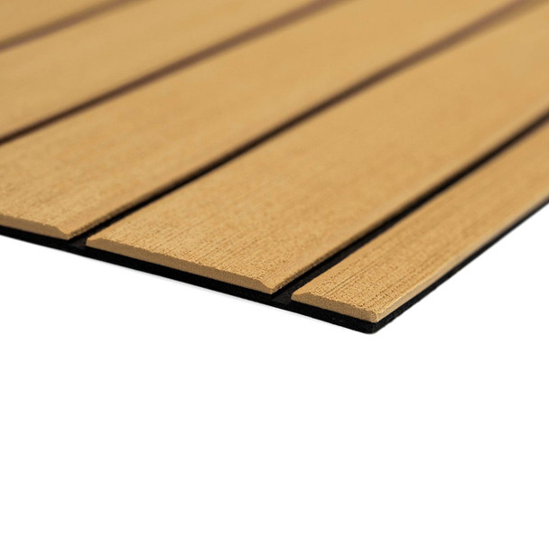 SeaDek 40 x 80 Inch Teak Full Sheet with Brushed Texture - Camel and Black