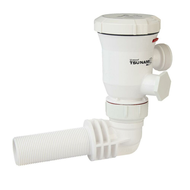 Attwood Marine Tsunami Mk2 T1200 Aerator - 12V with 90-Degree Inlet for Fish and Bait Preservation