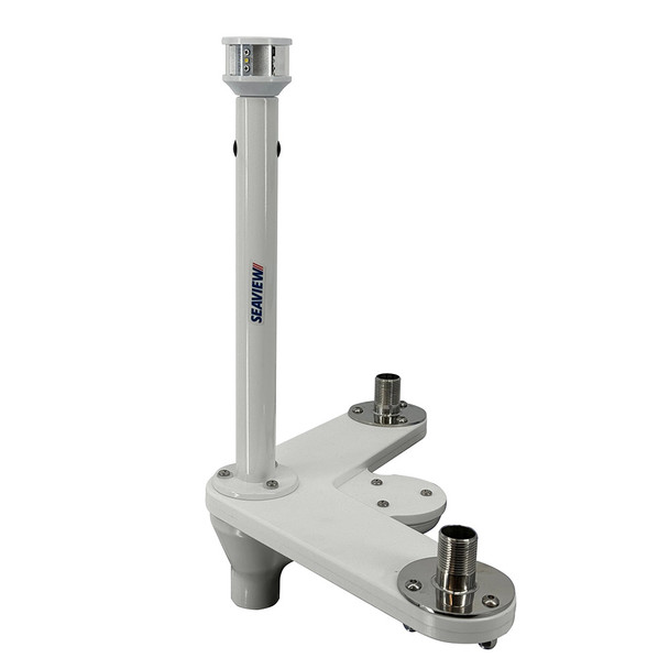 Seaview Triple Mount Adapter with C5 Certified LED Light – 12-Inch Post & 1/4-14 Thread Bases for GPS Units