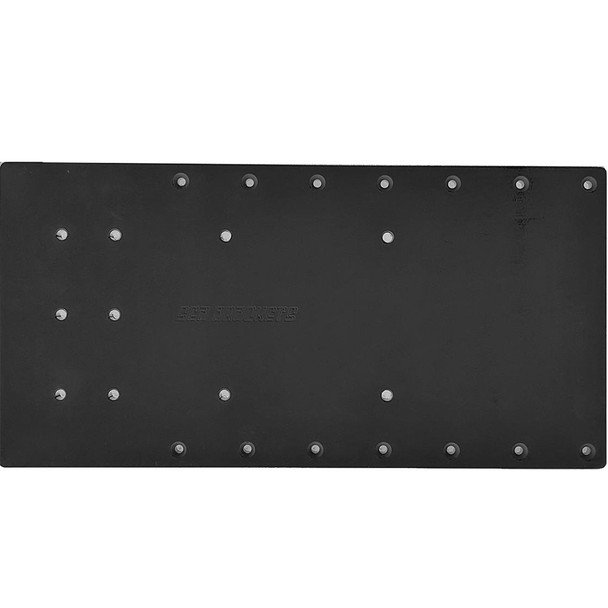Sea Brackets 20-Inch Straight Trolling Motor Mounting Plate for Minn Kota Quest - Black