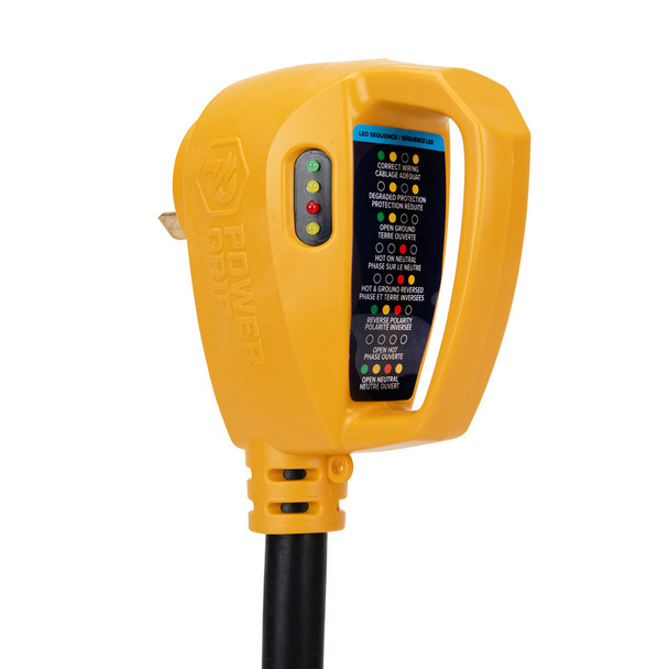 Camco Power Grip RV 12-Inch 30Amp Circuit Analyzer Dogbone with Surge Protection