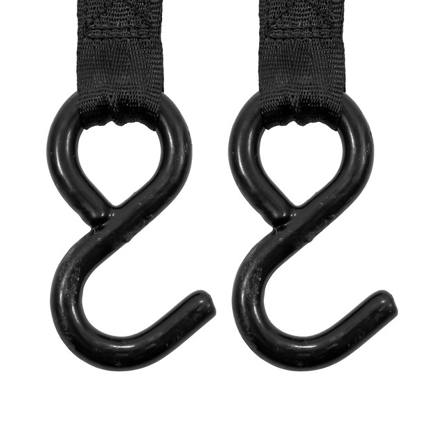 Camco Retractable Tie Down Straps - 2 Inch Width, 5.5 Feet, Bolt-On Transom Tie Downs