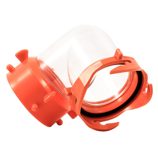 Camco RhinoFLEX 90-Degree Swivel Fitting Clear - Secure RV Waste Connection
