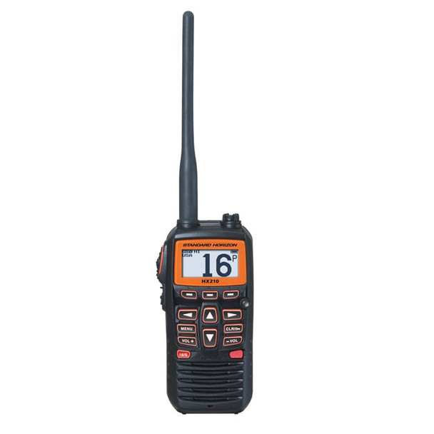 Standard Horizon HX210 6W Floating Handheld Marine VHF Transceiver with Water-Activated Emergency Strobe