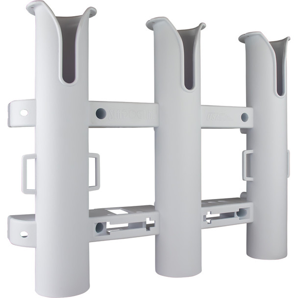 Sea-Dog Triple Threat Three Pole Rod Holder - White for Boats, Kayaks, and Docks