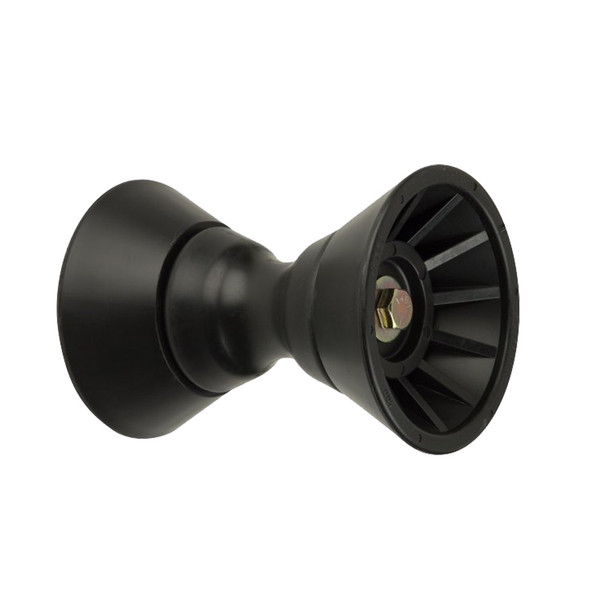 C.E. Smith 4-Inch Bow Bell Roller Assembly with Black TPR